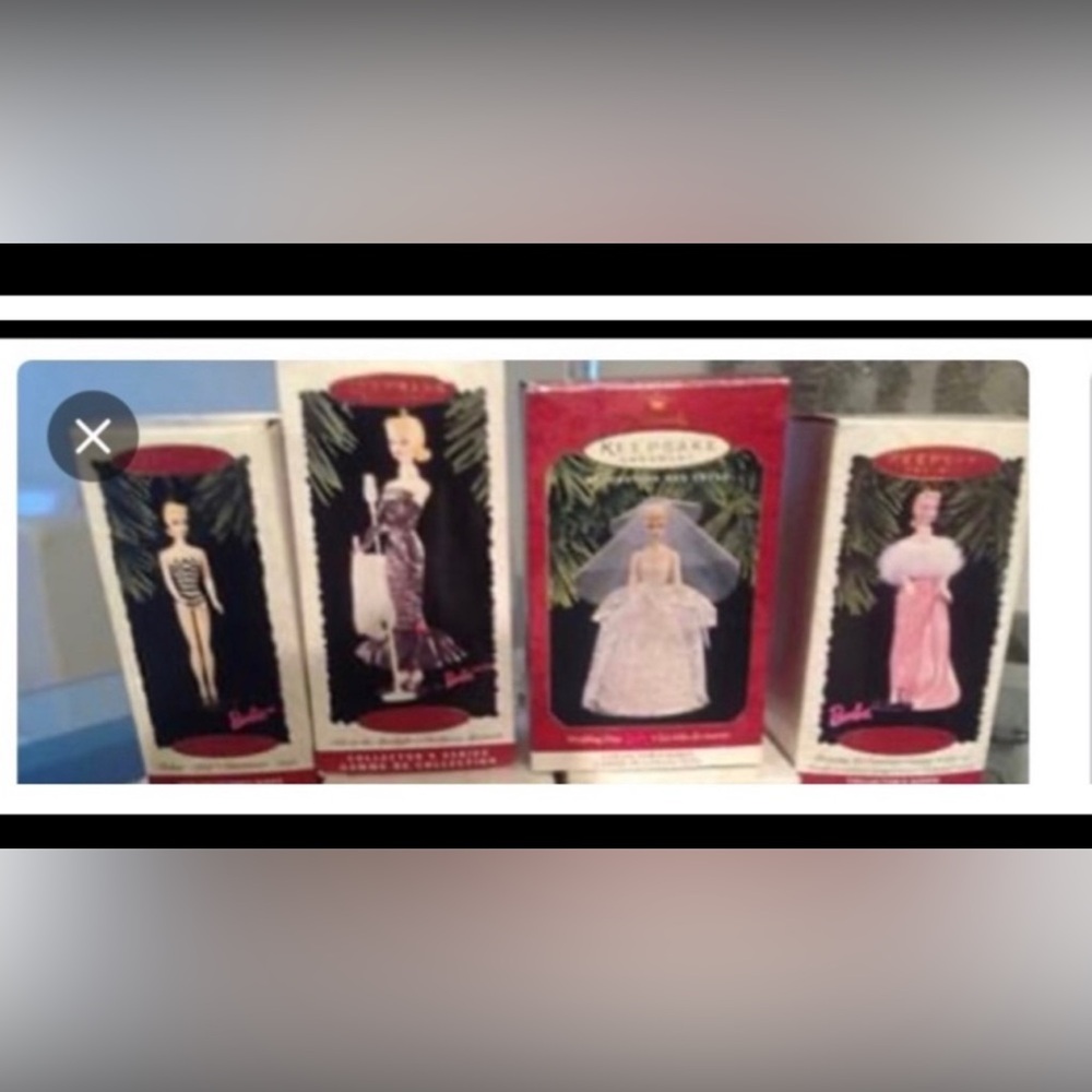 Barbie Vintage ornaments  lot
Of 4